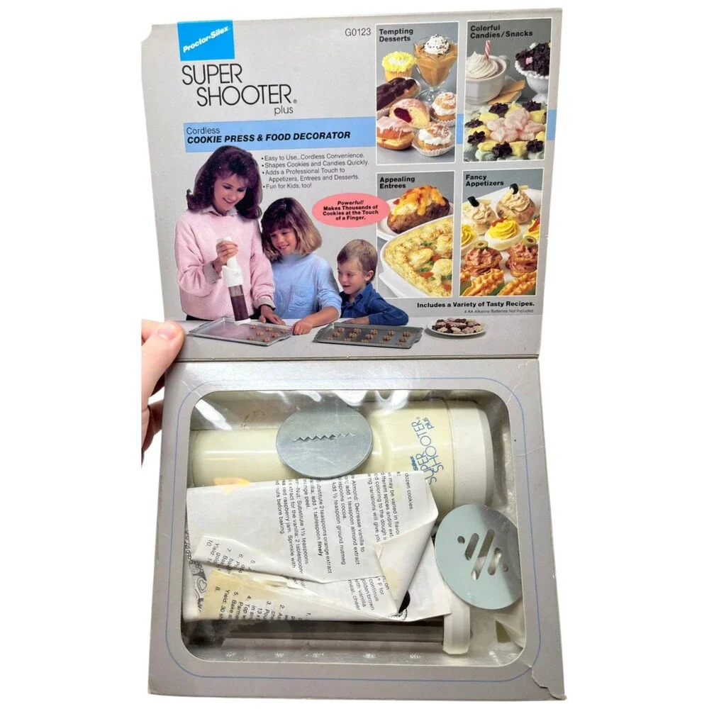 Proctor Silex Super Shooter Plus Cookie Press Decorator G0123 Vintage Kitchen